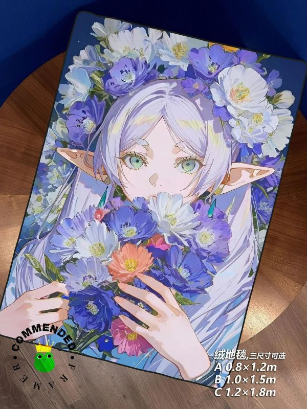 【海外代購】皇呱 《花朵盛開芙莉蓮》葬送的芙莉蓮裝飾畫 午睡毯  地毯 