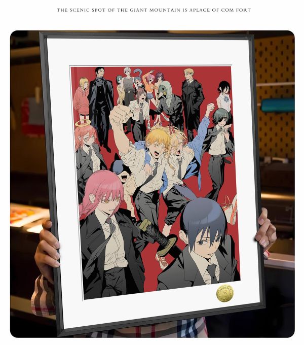 【海外代購】皇呱 《電鋸人成員大合照》 電鋸人成員大合照電次瑪奇瑪早川秋蕾塞同人周邊裝飾畫 午睡毯  地毯 