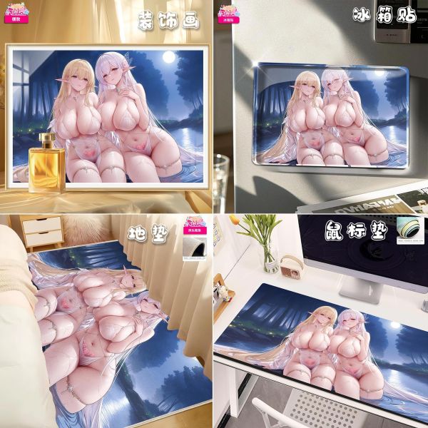 【海外代購】阿喵畫社 白絲 阿爾比恩雙子星 8k主題高清裝飾畫 午睡毛毯  床頭地墊 護腕滑鼠墊 冰箱貼 