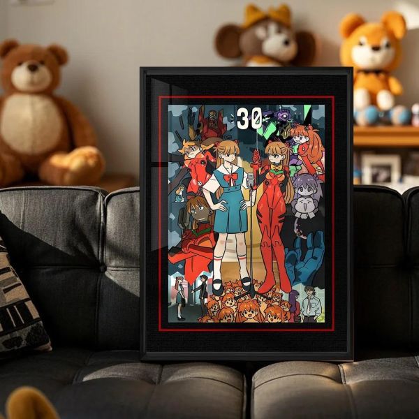 【海外代購】千鳥社 《EVA30週年插畫》新世紀福音戰士午睡毯地毯裝飾畫 