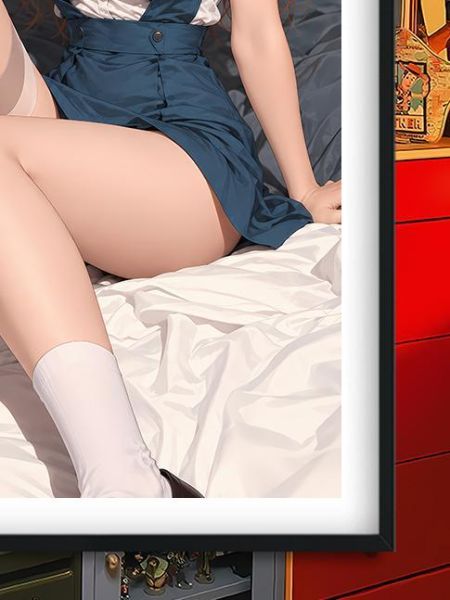 【海外代購】巴洛克 《校服香香》戰士客廳掛畫版畫動漫裝飾畫冰箱貼 