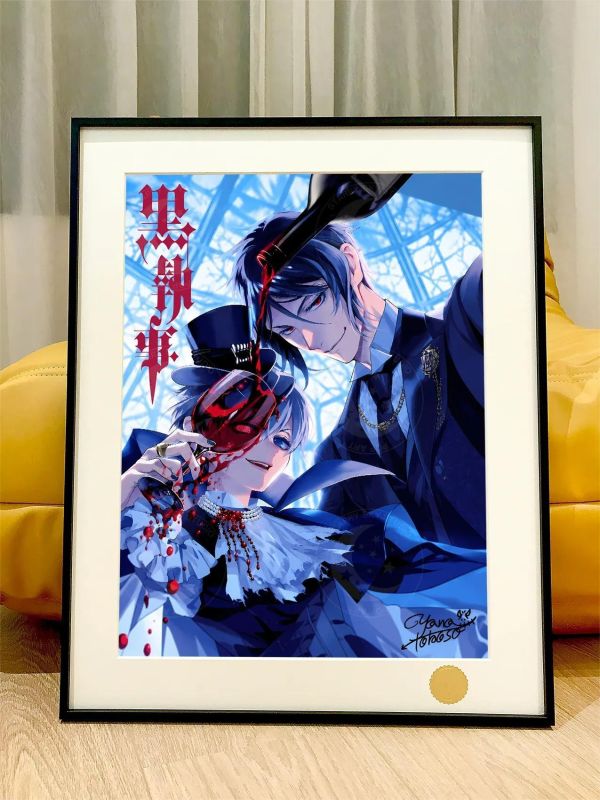 【海外代購】星空 《黑執事20週年》Black Butler塞巴斯蒂安夏爾裝飾畫 
