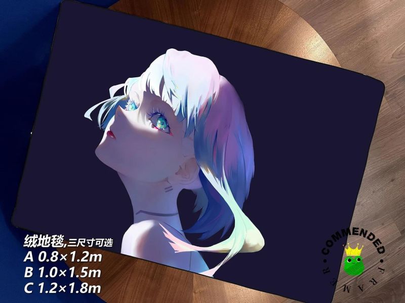 【海外代購】皇呱 《絕美側顏露西》賽博浪客裝飾畫 午睡毯 地毯 