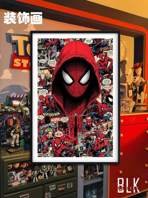 【海外代購】巴洛克 《潮派蜘蛛人》Spider-Man漫威彼得帕克復仇者聯盟動漫裝飾畫冰箱貼 