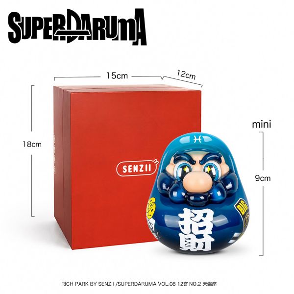 【預定】RICH PARK 富饒的樂園 超級達摩SuperDaruma SENZII千記商行 超級達摩第9代12宮系列第2彈《雙魚座·招財達摩》 