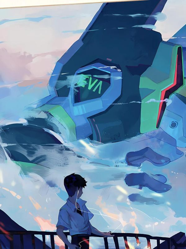 【海外代購】星空 《迷霧初號機》EVA新世紀福音戰士裝飾畫 