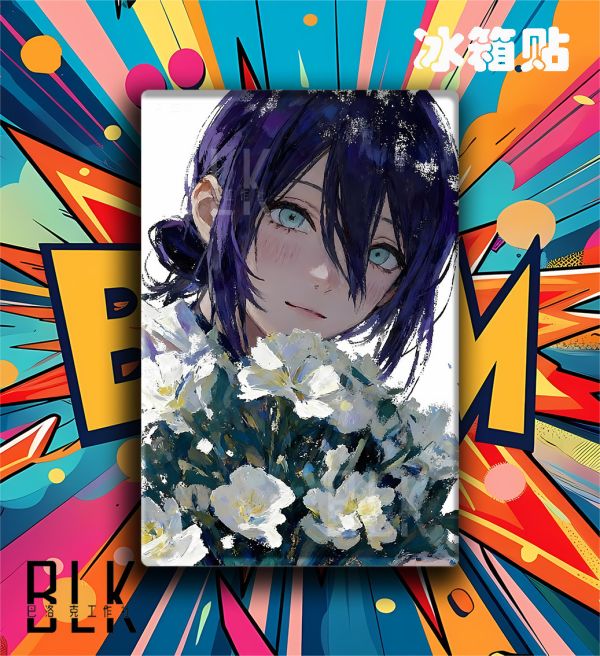 【海外代購】巴洛克 《油畫風蕾塞》Chainsaw Man鏈鋸人蕾塞篇reze電次帕瓦瑪奇瑪動畫裝飾畫冰箱貼 