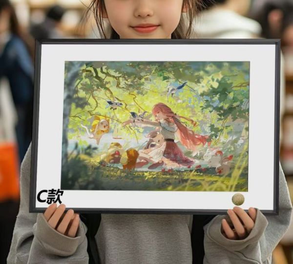 【海外代購】皇呱 《無限暖暖》蘇暖暖NfinityNikki無限暖暖粉色少女裝飾畫 