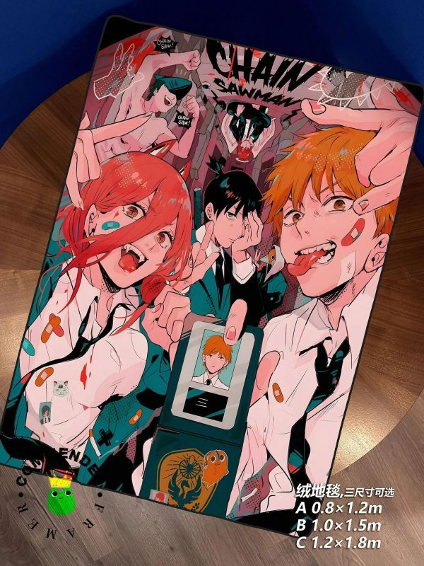 【海外代購】皇呱《對魔特異4課》電鋸人裝飾畫 午睡毯  地毯 