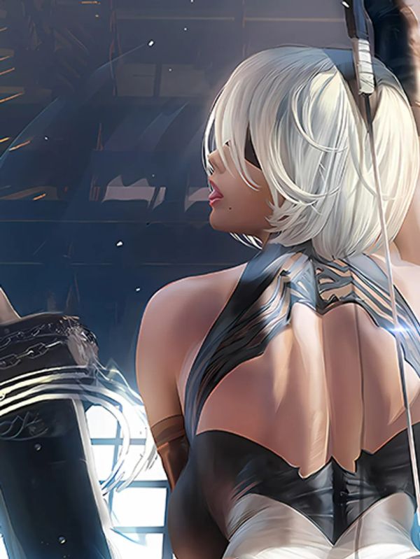 【海外代購】巴洛克 《2B背影》尤尼哈尼爾機械紀元裝飾畫冰箱貼 