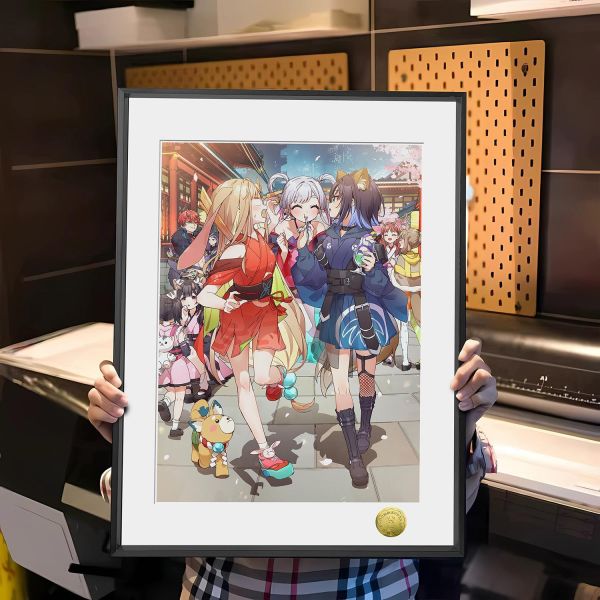 【海外代購】皇呱 《夜遊「月讀」》超時空輝夜姬！輝夜彩葉八千代全員夜遊「月讀」週邊裝飾畫 午睡毯 地毯 