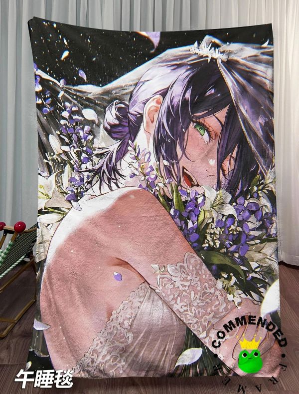 【海外代購】皇呱 《婚紗新娘蕾塞》電鋸人炸彈惡魔裝飾畫 午睡毯 地毯 