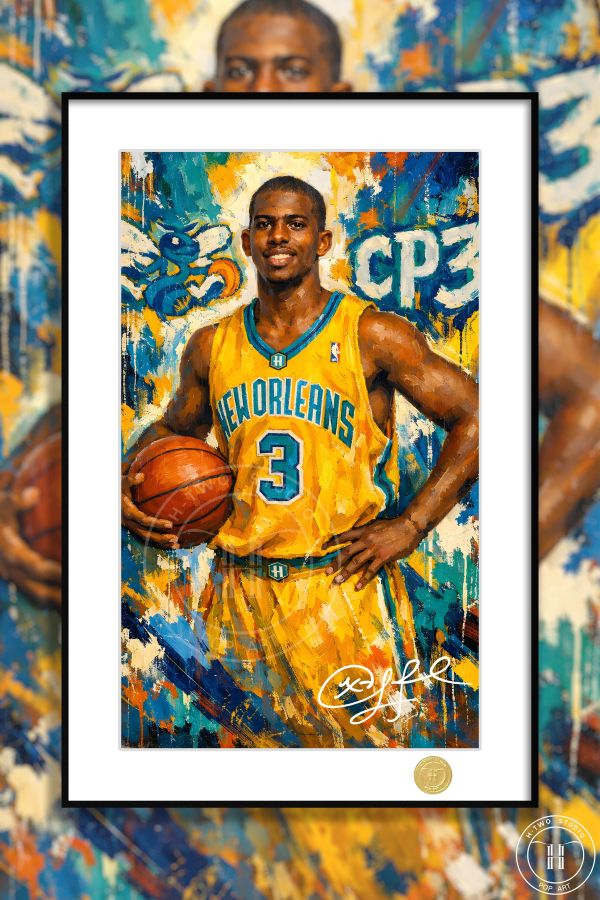 【海外代購】H2 《蜂王保羅》NBA克里斯保羅CP3黃蜂快船隊裝飾畫 