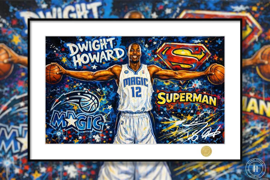 【海外代購】H2 《德懷特霍華德》NBA魔獸魔術隊裝飾畫 