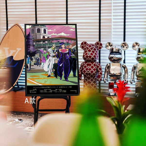 【海外代購】千鳥社 《JOJO的奇妙冒險：不滅鑽石》 東方仗助空條承太郎廣瀨康一簽名裝飾畫 