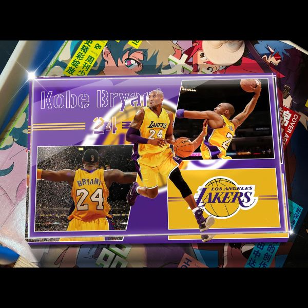 【海外代購】阿喵畫社 第六十彈動漫卡磚NBA球星洛杉磯湖人隊 NBA壓克力加厚紀念收藏磚 