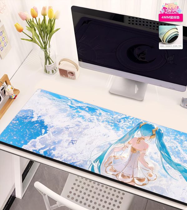【海外代購】阿喵畫社 風之海 閒暇餘光初音未來-四幅套組 新品12K超清異形套組裝飾畫 滑鼠墊 