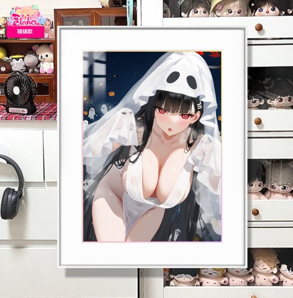 【海外代購】阿喵畫社 搗蛋鬼 調月莉音 8k超清精裱畫 