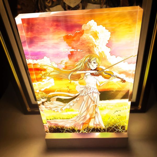 【海外代購】阿喵畫社 宮園薰 2cm厚大號特效發光手辦架展示磚 