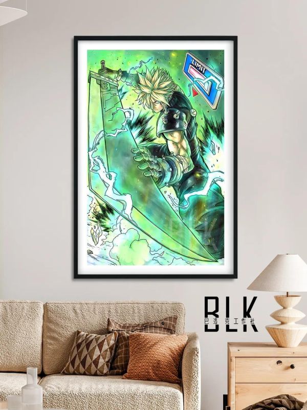 【海外代購】巴洛克 《巨劍克勞德》最終幻想7裝飾畫 