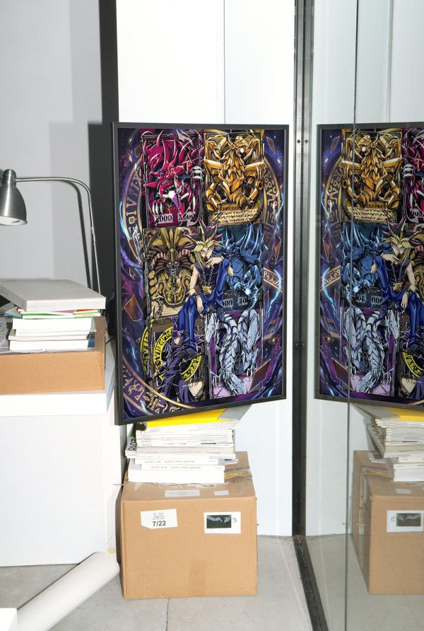 【海外代購】千鳥社 遊戲王 決鬥王座 遊戲王武藤遊戲阿圖姆青眼白龍黑魔導三幻神午睡毯地毯裝飾畫 