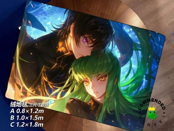 【海外代購】皇呱 《反叛的魯路修CP》Code Geass 魯路修·蘭佩路基C.C.裝飾畫 午睡毯 地毯 