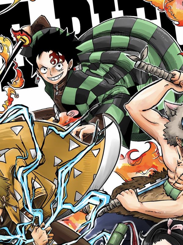 【海外代購】星空 《殺鬼草帽團》版畫鬼滅之刃海賊王路飛索隆娜美山治one piece動漫裝飾畫 