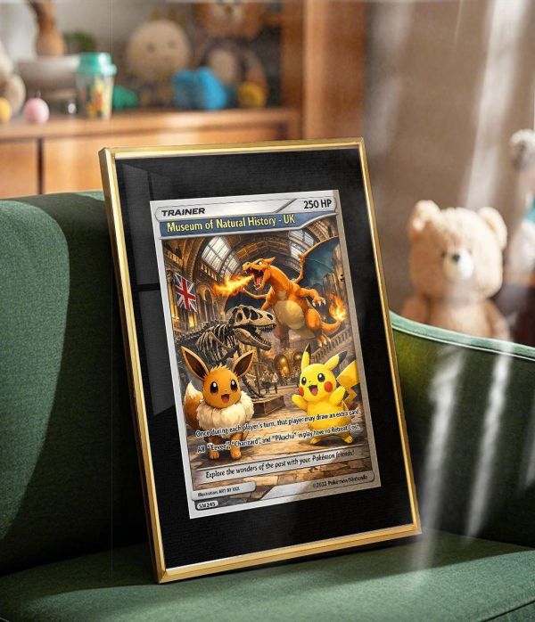 【海外代購】千鳥社  《皮卡丘×倫敦自然史博物館 第二彈》裝飾畫 午睡毯 地毯 