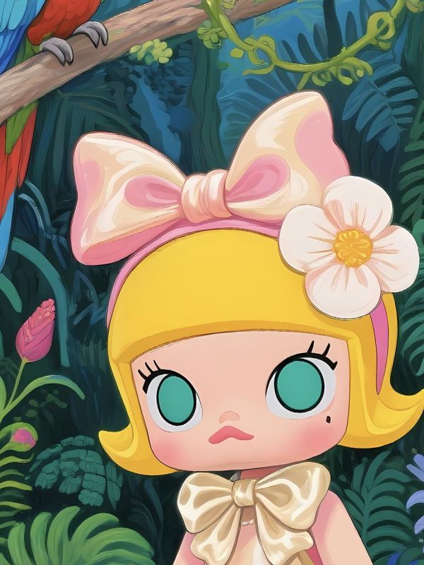 【海外代購】星空《樹林molly》泡泡瑪特茉莉潮流藝術版畫 