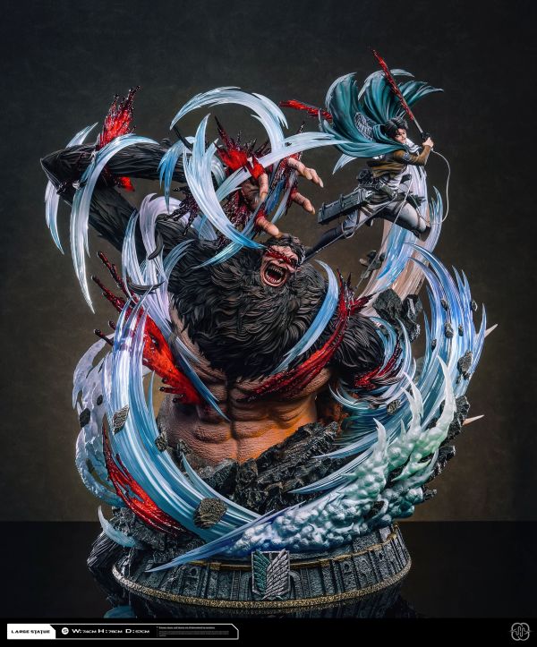 『爆款預定』Hertz 兵長vs獸巨2.0  里維·阿卡曼 兵長砍猴 吉克 獸之巨人 