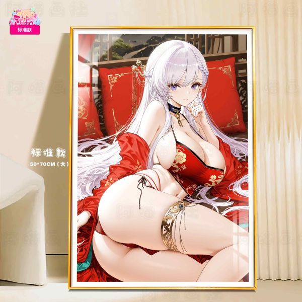 【海外代購】阿喵畫社 中式婚紗 貝爾法斯特 8k主題高清裝飾畫 午睡毛毯 床頭地墊  冰箱貼 
