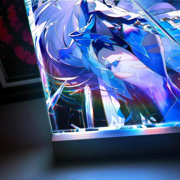 【海外代購】阿喵畫社 碎冰之鋒 絲柯克發光卡磚2cm厚大號特效發光手辦架展示磚 