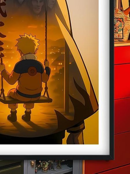 【海外代購】巴洛克 《七代火影》宇智波火影忍者漩渦鳴九尾人仙人模式Naruto動漫裝飾畫冰箱貼 