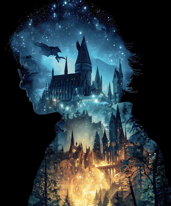 【海外代購】H2 《哈利波特》霍格華茲火焰杯Harry Potter裝飾畫 