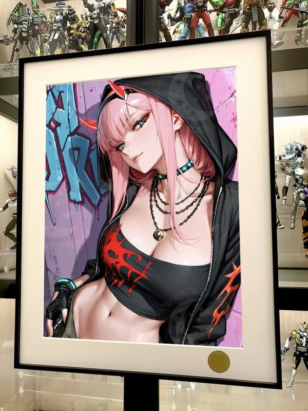 【海外代購】星空《潮流零二》Zero Two國家隊DARLING in the FRANXX二次元裝飾畫 