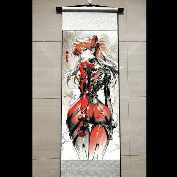 【海外代購】阿喵畫社 墨染 明日香 國風捲軸錦緞高清精裱畫 