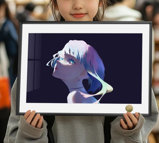 【海外代購】皇呱 《絕美側顏露西》賽博浪客裝飾畫 午睡毯 地毯 