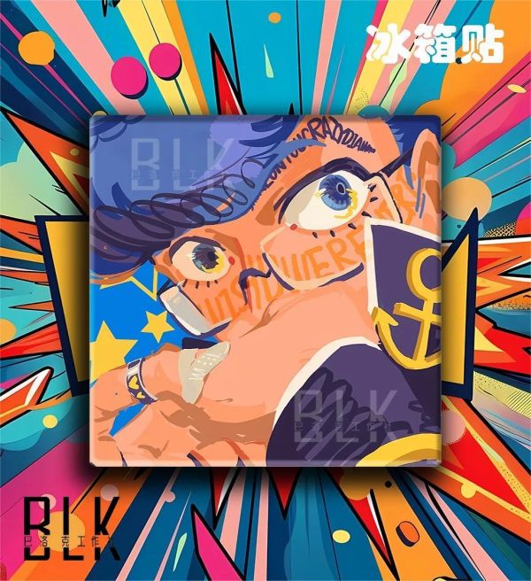 【海外代購】巴洛克 《東方仗助》JOJO的奇妙冒險裝飾畫冰箱貼 