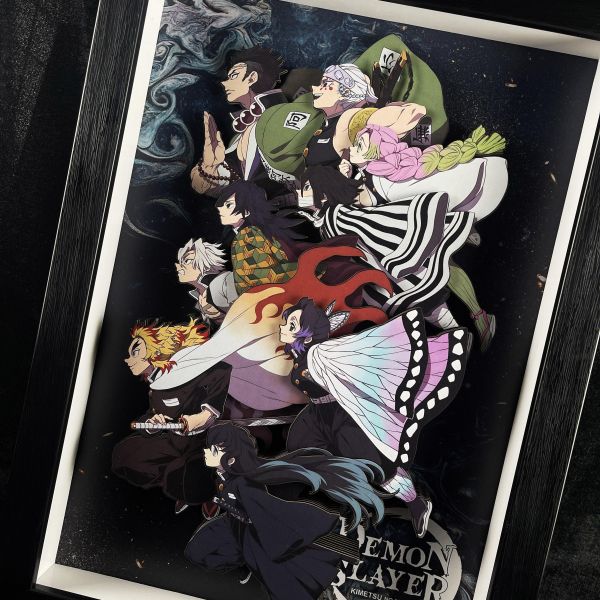 【海外代購】黑白畫映 B&W Demon Slayer 9 柱 立體裝飾畫 