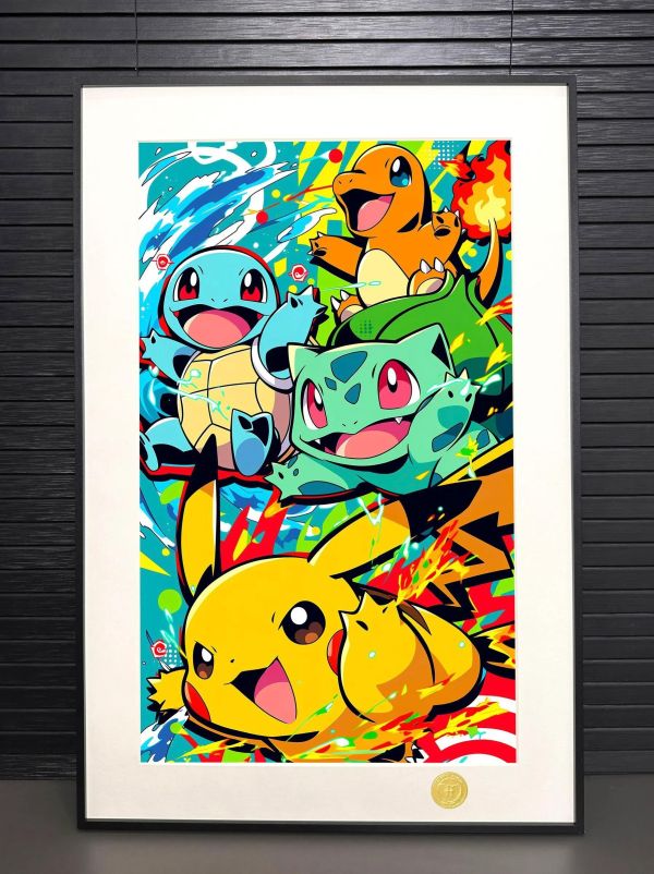 【海外代購】H2 《寶可夢四小隻》神奇寶貝裝飾畫 