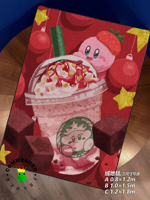 【海外代購】皇呱 《聖誕限定卡比星冰樂》星之卡比裝飾畫 午睡毯 地毯 