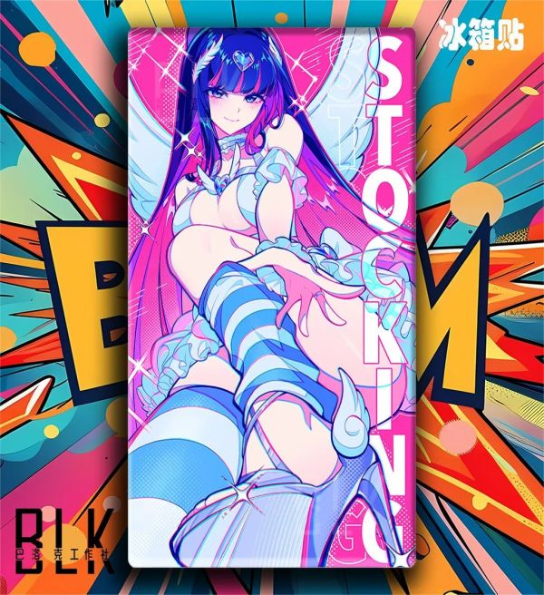 【海外代購】巴洛克 《粉色天使》吊帶襪天使裝飾畫冰箱貼 