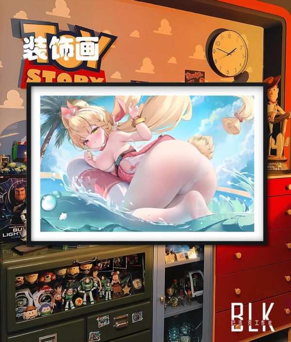 【海外代購】巴洛克 《泳池Alice》Thymefield絕區零Zenless Zone Zero艾蓮·喬簡·杜動漫裝飾畫冰箱貼 