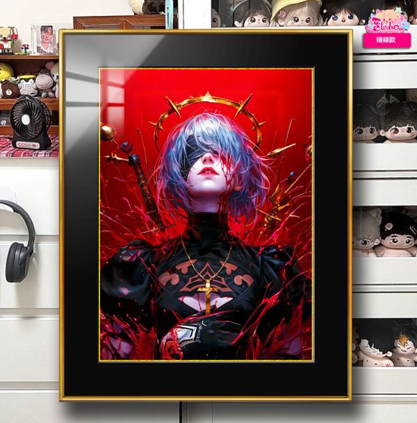 【海外代購】阿喵畫社 罪血皇冠 2b 8k超清裝飾畫 