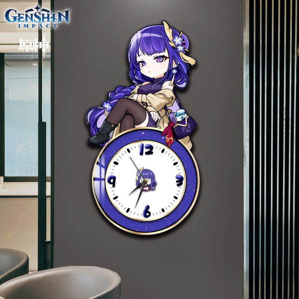 【海外代購】阿喵畫社 雷神 新品發布原神鐘錶裝飾畫 