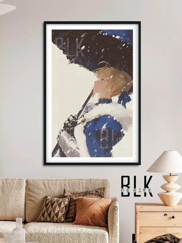 【海外代購】巴洛克《冬日saber》吾王saber裝飾畫冰箱貼 