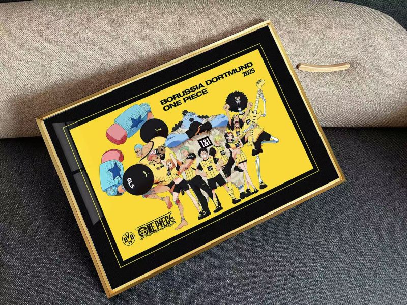 【海外代購】千鳥社 草帽團 多特蒙德海賊王 BVB路飛喬巴索隆聯名 午睡毯 地毯 裝飾畫 