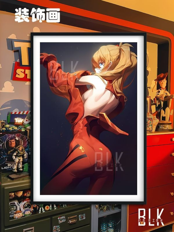 【海外代購】巴洛克 《明日香背影》Asuka新世紀福音戰士裝飾畫冰箱貼 