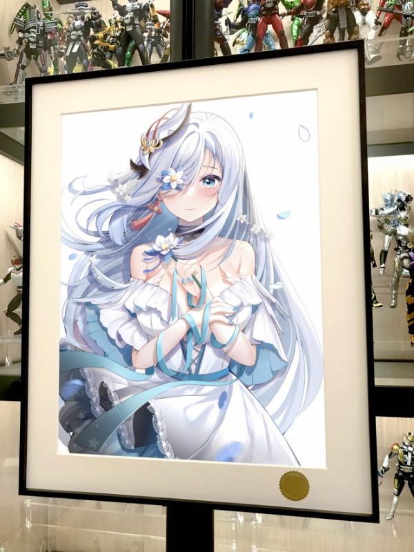 【海外代購】星空 《白裙申鶴》原神阿鶴孤辰煢懷裝飾畫 