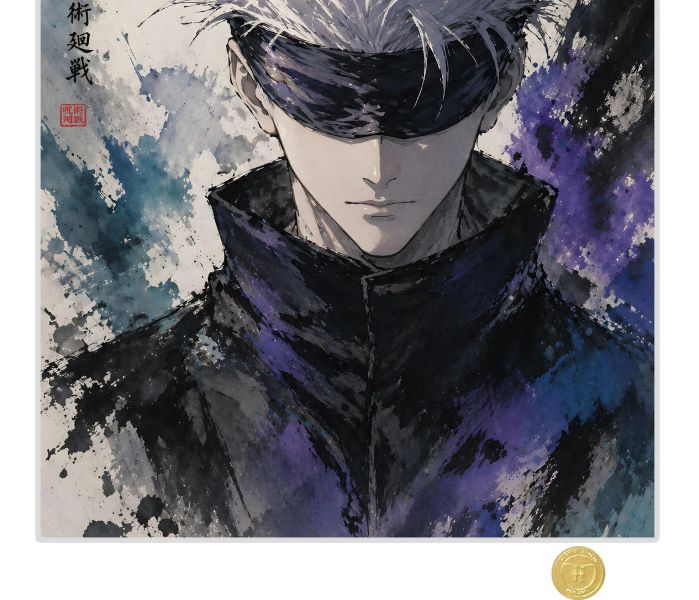 【海外代購】H2 《水墨五條悟》咒術回戰裝飾畫 